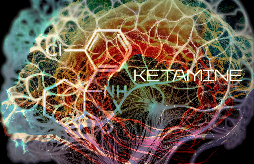 Ketamine.,Dissociative,Ketamine.,Chemical,Formula,,Molecular,Structure.,Ilustration,Background,For - Magnolia Health